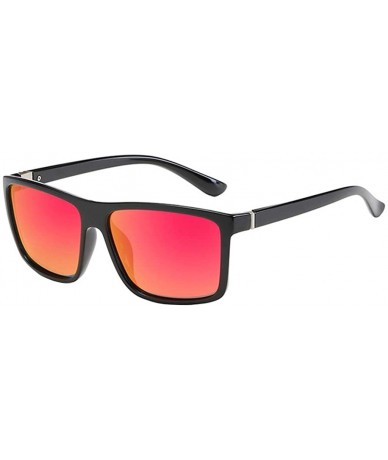 Square Sunglasses for Men- Men's Polarized Square Aviator Sunglasses Classic Box Metal Frame for Cycling Driving - CK18TS704U...