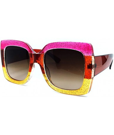 Oversized 8210 Premium Oversize XXL Women Brand Designer Square Bold Style Thick Frame Candy Fashion Sunglasses - CL18HM5SXZT...