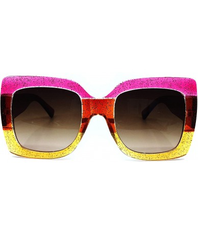 Oversized 8210 Premium Oversize XXL Women Brand Designer Square Bold Style Thick Frame Candy Fashion Sunglasses - CL18HM5SXZT...