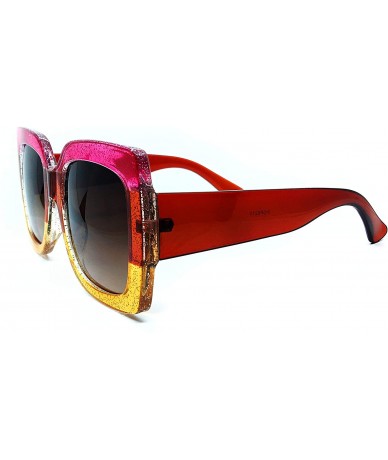 Oversized 8210 Premium Oversize XXL Women Brand Designer Square Bold Style Thick Frame Candy Fashion Sunglasses - CL18HM5SXZT...