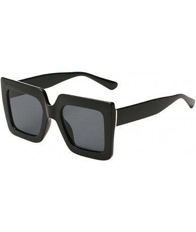 Rectangular Unisex Vintage Big Frame Square Shape Sunglasses Eyewear Retro - G - CJ18Q3ZM9MU $7.71