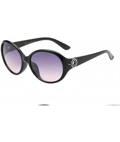 Round Western Fashion Cubic Round Sunglasses. - Black/Dark Bluish - C3190Q4XOOO $42.13