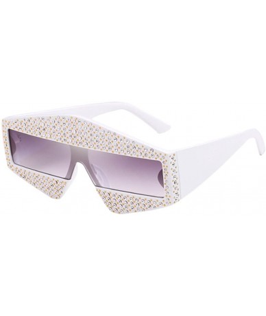 Sport Fashion Star Sunglasses Men Women - UV400 Protection Eyewear with Case - White - CK18DM4TX95 $37.31