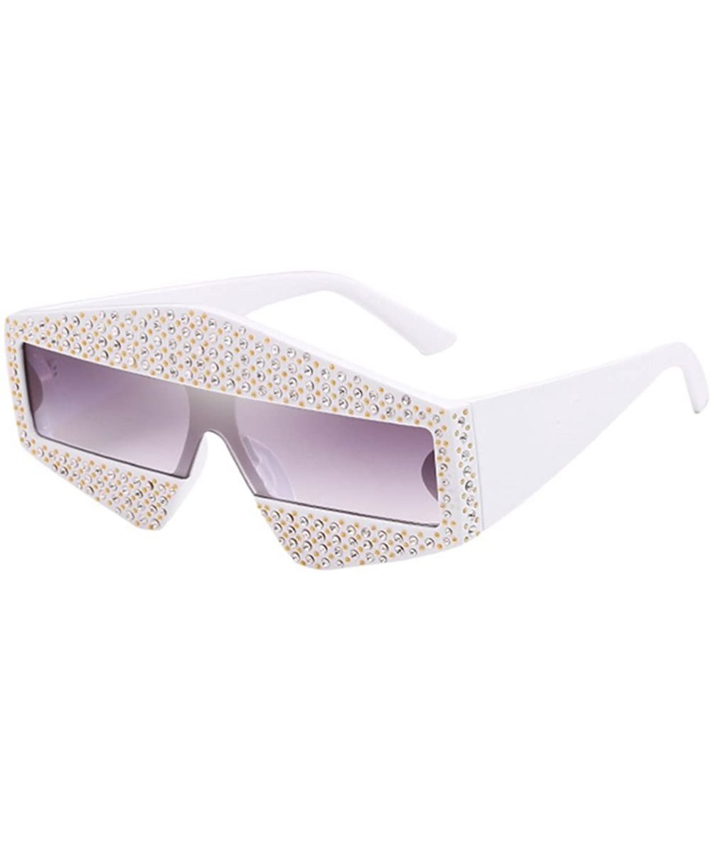 Sport Fashion Star Sunglasses Men Women - UV400 Protection Eyewear with Case - White - CK18DM4TX95 $22.69