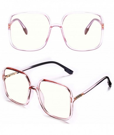 Square Square Oversized Sunglasses for Women Classic Fashion Vintage Eyewear for Outdoor-100% UV Protection - CM1905T28UW $14.63