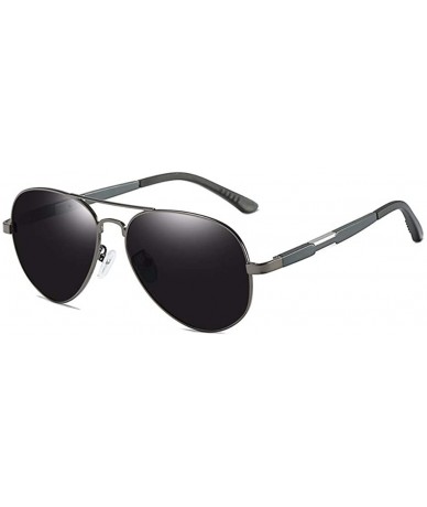 Aviator Men's Metal Polarizing Sunglasses Classic Big Frame Toad Mirror Sunglasses Driving Mirror - A - CE18QCK2ZIM $33.84