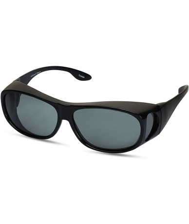 Wrap Sunglasses Wear Over Prescription Glasses- Size Medium- Polarized - Black - CF1172SVLCB $14.64