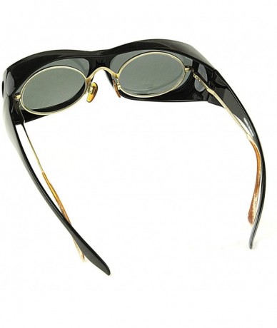 Wrap Sunglasses Wear Over Prescription Glasses- Size Medium- Polarized - Black - CF1172SVLCB $14.64