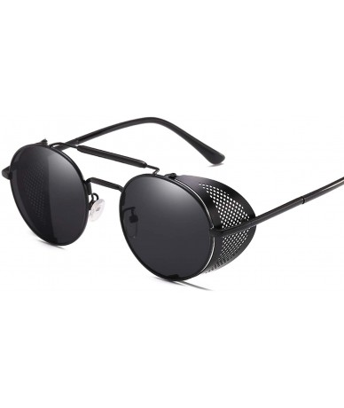 Goggle Steampunk Goggles Retro Sunglasses Men 2019 Punk Round Women Er Sun Glasses Male UV400 Oculos De Sol - C0198AHAGH2 $30.35