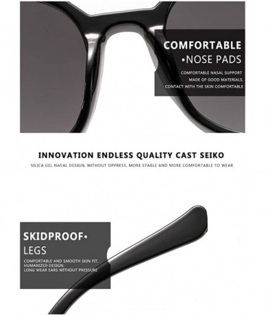 Oval UV Protection Sunglasses for Women Men Full rim frame Oval Shaped Acrylic Lens Plastic Frame Sunglass - Brown - CR19034H...
