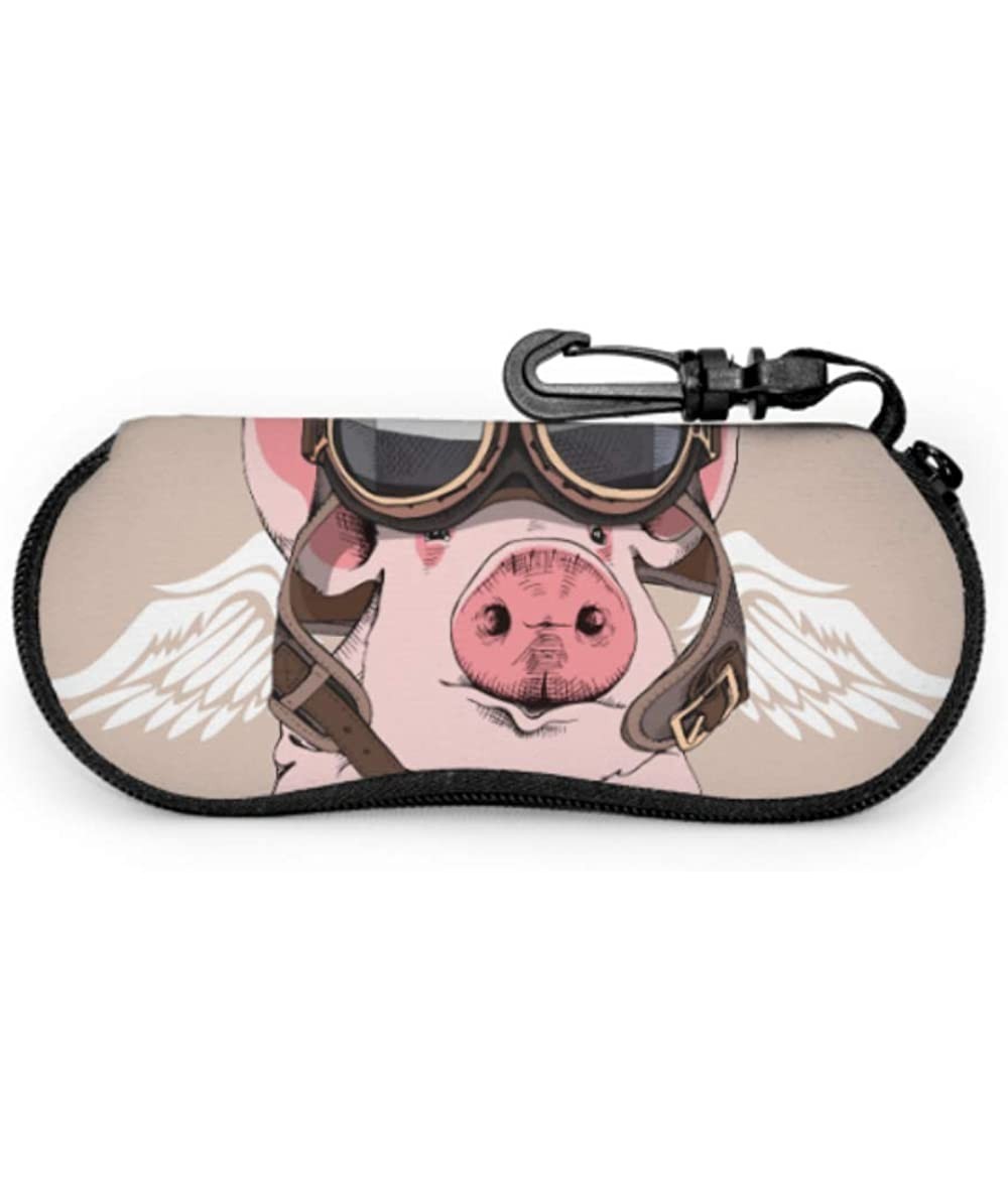 Aviator Leather Eyeglass Portable Neoprene Sunglasses - CG18AK0E7KT $9.67