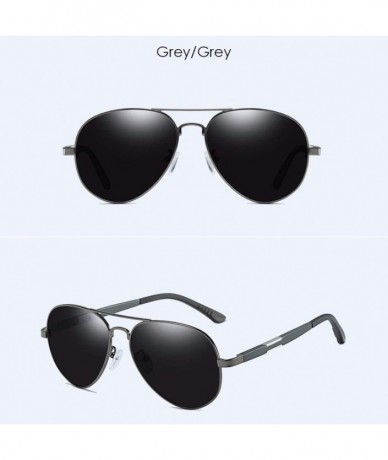 Aviator Men's Metal Polarizing Sunglasses Classic Big Frame Toad Mirror Sunglasses Driving Mirror - A - CE18QCK2ZIM $61.23