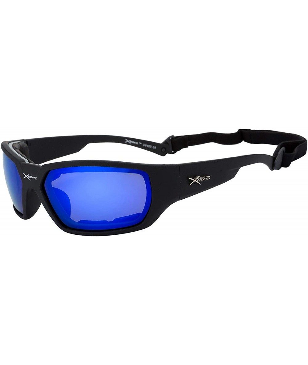 Wrap Switcherz mirror Sunglasses Adjustable Elastic - Black - CJ18CZ07203 $16.86