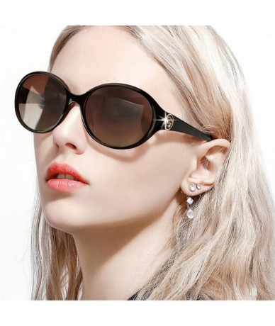 Sport Oversized Polarized Sunglasses for Women - 100% UV400 Protection Fashion Retro Anti-Glare HD Ladies Eyewear - C418UMN5S...