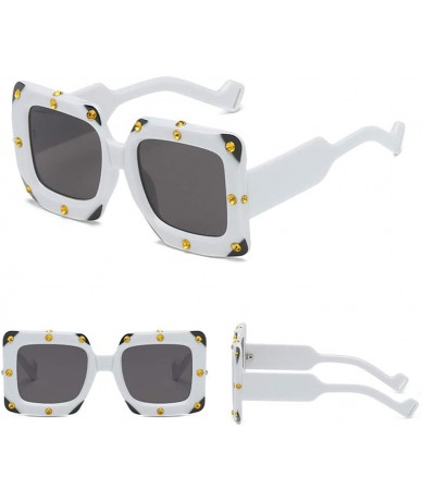 Oversized Oversized Fashion Sunglasses Glitter - D - CV199SD9ID7 $7.26