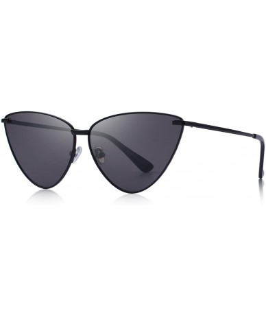 Cat Eye Women Retro Vintage Cat Eye Sunglasses for Women UV400 Protection S6083 - Black - CE18D63Z53I $13.57