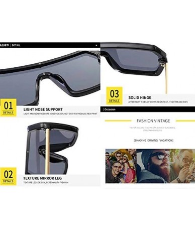 Rimless Sunglasses Watermark Ultraviolet Proof Streetwear - Red - CN194E5DDZA $31.24