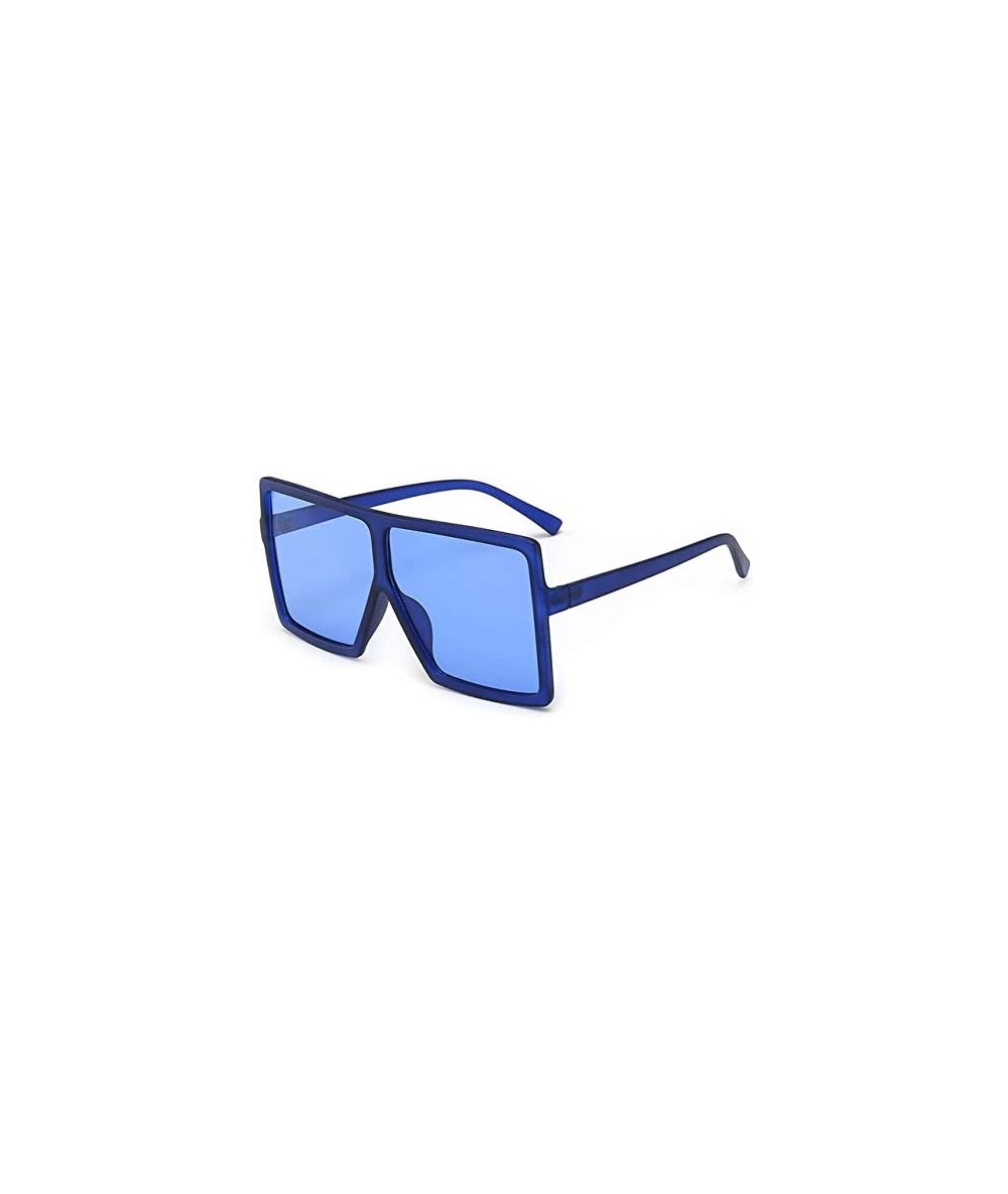 Oversized Vintage Sunglasses Oversize blueyellow - C18 Blue - CL198AATXSL $65.22