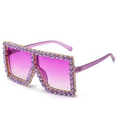 Oversized Vintage Sunglasses Oversize blueyellow - C18 Blue - CL198AATXSL $65.22