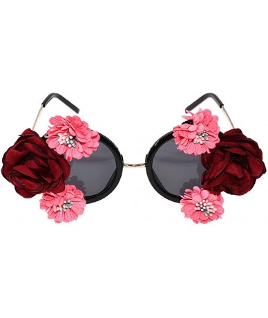 Round Round Floral Sunglasses for Women Shades - Floral - C418RDCS32A $11.16