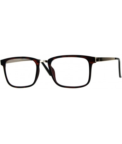 Rectangular Reading Glasses Unisex Magnified Eyeglasses Rectangular Fashion Frame - Tortoise Gold - CX18E7YAI4H $10.18