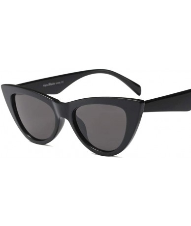 Goggle Vintage Retro Women Cateye Sunglasses Clout Goggle Small Fun Colorful Shades - Black - CI18HODAG40 $24.28