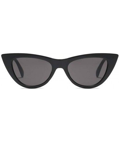 Goggle Vintage Retro Women Cateye Sunglasses Clout Goggle Small Fun Colorful Shades - Black - CI18HODAG40 $13.49