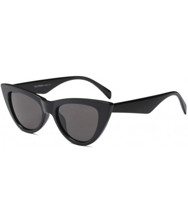 Goggle Vintage Retro Women Cateye Sunglasses Clout Goggle Small Fun Colorful Shades - Black - CI18HODAG40 $13.49