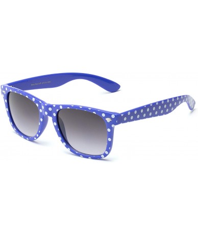 Sport Polka Dot Retro Fashion Sunglasses - 100% UV400 - Egyptian Blue - C6195HCAQQT $8.53