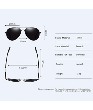 Aviator Men's Metal Polarizing Sunglasses Classic Big Frame Toad Mirror Sunglasses Driving Mirror - A - CE18QCK2ZIM $61.23