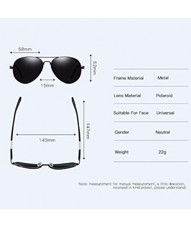 Aviator Men's Metal Polarizing Sunglasses Classic Big Frame Toad Mirror Sunglasses Driving Mirror - A - CE18QCK2ZIM $33.84