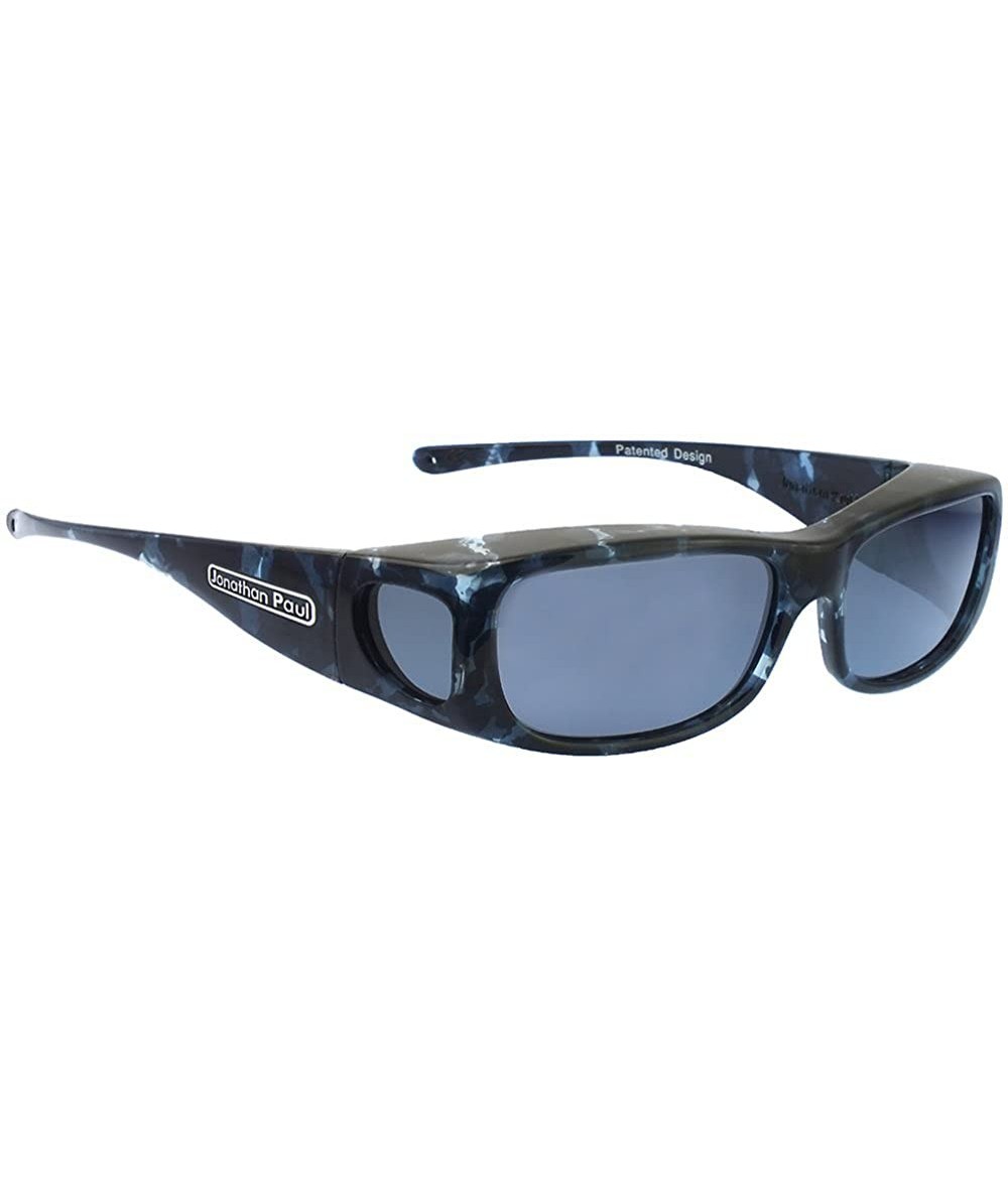Square Jonathan Paul Sabre Medium Polarized Over Sunglasses - Blue-cloud - C411L667XKT $58.85
