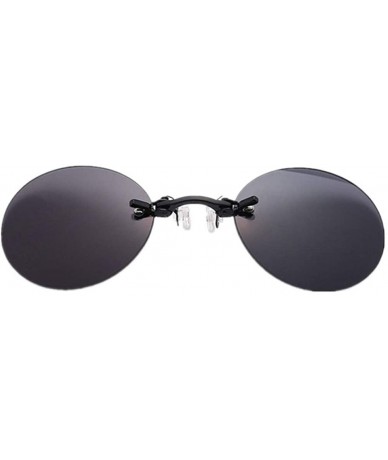 Rimless Fashion Sunglasses Men Vintage Mini Round Sun Glasses Matrix Morpheus Rimless Sunglasses - Black - CH18SG7T3A7 $57.57