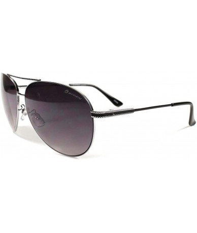 Aviator Slick Design Fashion High-End Mens Womens Air Force Style Sunglasses - Silver - CE18X7Z555K $11.68
