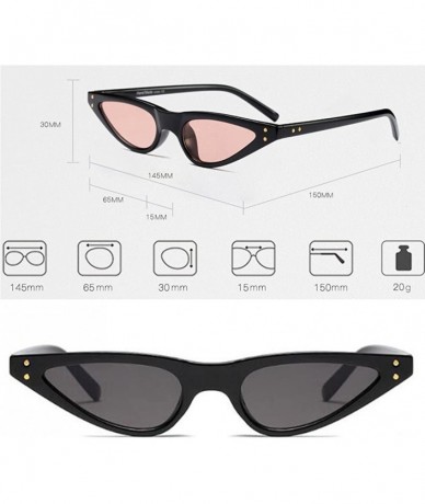 Goggle Women Retro Small Women Cat Eye Sunglasses Designer Shades Glasses - C2 - CI18CMYX48Y $49.56
