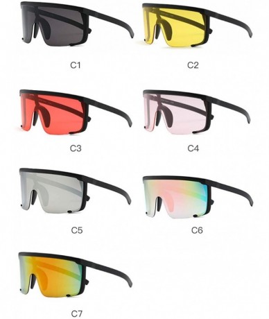 Goggle Men Women Oversized Shield Visor Sunglasses One Peice Big Frame Goggles Sun Glasses - Style 5 - CJ18W4YL9RE $13.71
