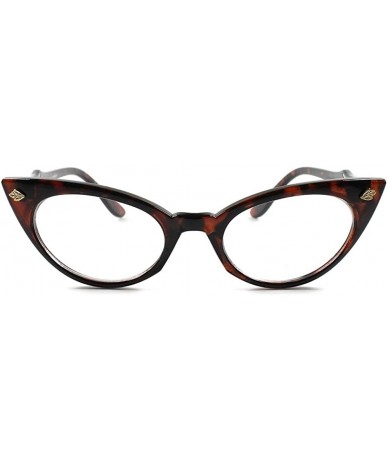 Cat Eye Stylish Vintage Retro Womens Sexy Hot Cat Eye Glasses - Tortoise - CM18ECEAH0I $10.27