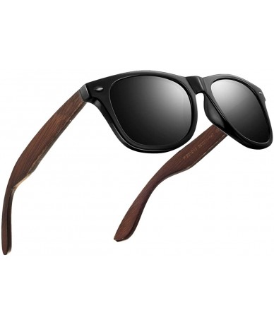 Round Polarized Sunglasses for Men Retro - Polarized Retro Sunglasses for Men FD2149 - Wood - CG196H5EICY $32.79
