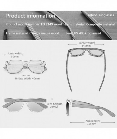 Round Polarized Sunglasses for Men Retro - Polarized Retro Sunglasses for Men FD2149 - Wood - CG196H5EICY $18.55