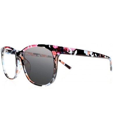 Square Men women Transition Photochromic Bifocal Sunglasses Reading Glasses - Flower - CV18I6OSK4W $51.06