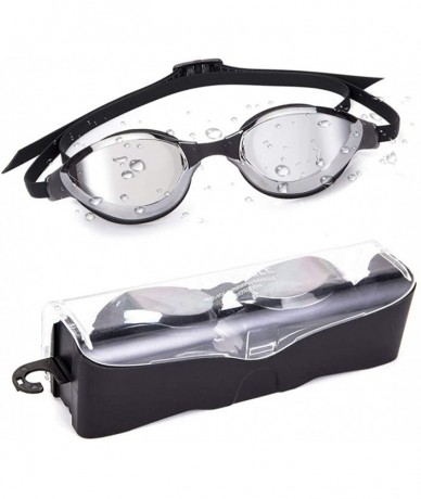 Goggle Anti-Fog Swim Goggles Adjustable Triathlon Swimming Goggles Pool Goggles - Silver(daily) - CC18STKTR2X $27.58