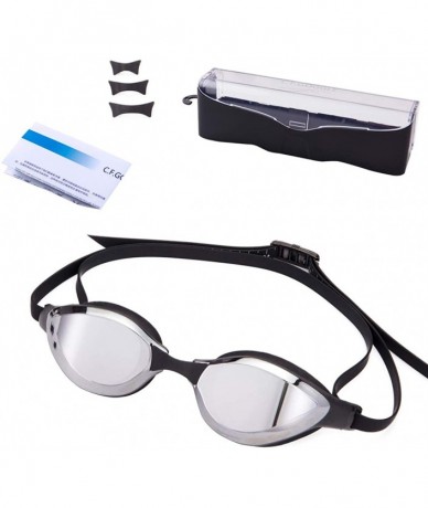 Goggle Anti-Fog Swim Goggles Adjustable Triathlon Swimming Goggles Pool Goggles - Silver(daily) - CC18STKTR2X $13.25