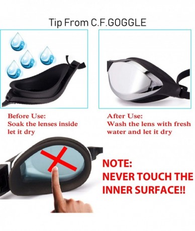 Goggle Anti-Fog Swim Goggles Adjustable Triathlon Swimming Goggles Pool Goggles - Silver(daily) - CC18STKTR2X $13.25