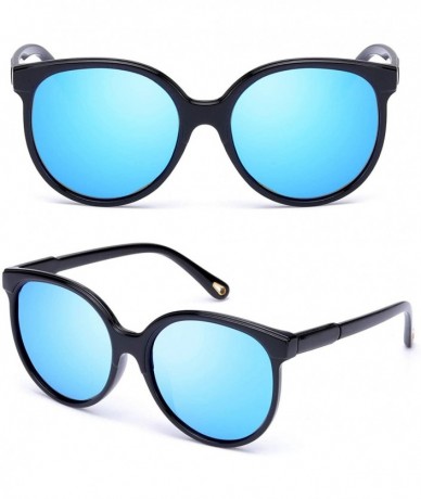 Oversized Round Oversized Sunglasses for Women - Polarized 100% UV Protection for Driving/Fishing/Shopping - C018QOGEAH7 $23.12
