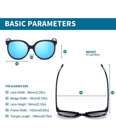 Oversized Round Oversized Sunglasses for Women - Polarized 100% UV Protection for Driving/Fishing/Shopping - C018QOGEAH7 $23.12
