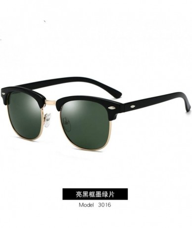 Semi-rimless Polarized Sunglasses Men Women Eye Sun Glasses Semi Rimless Men Sunglasses - C4 - CP194OD8HWQ $24.38