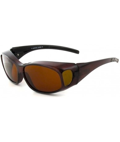Sport Polarized Wear-Over Sunglasses F-102 - Bronze - C512FUORJ7J $10.93