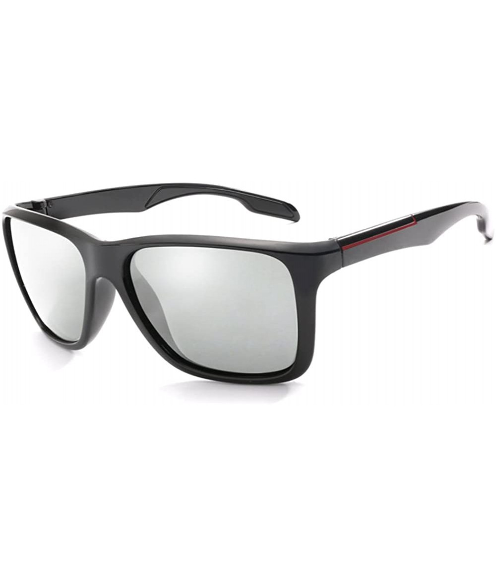 Rimless Photochromic Sunglasses Men Women Polarized Sports Cycling Glasses - Grey - C218EIHRWX4 $15.22