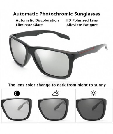 Rimless Photochromic Sunglasses Men Women Polarized Sports Cycling Glasses - Grey - C218EIHRWX4 $15.22