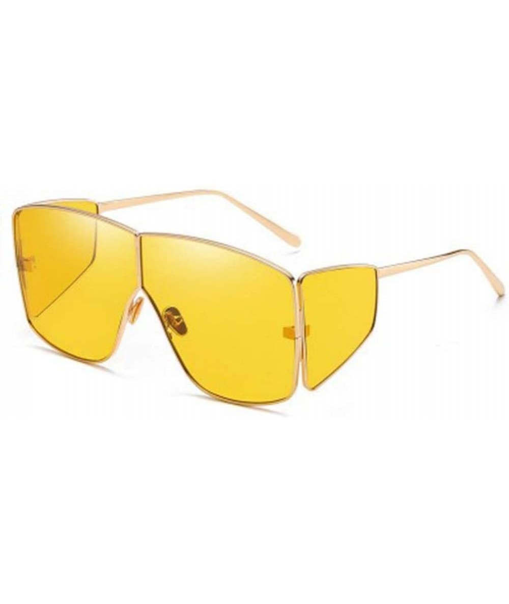 Sport Fashion Sunglasses Large Frame Ladies Sunglasses Visor - 5 - CU190L90QAY $32.93